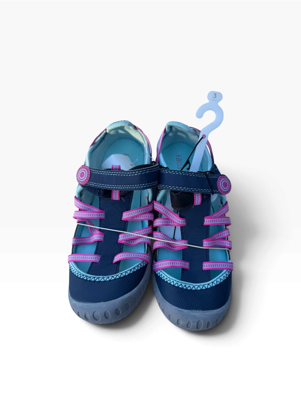 Falls Creek Navy and Pink Kids Sport Sandals